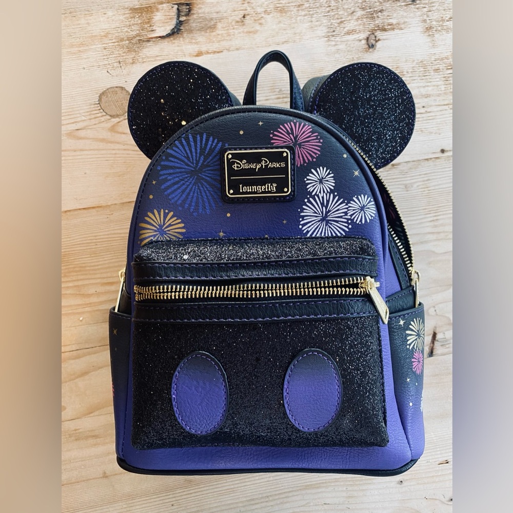 Loungefly Rare Disney Parks 50th Fireworks Backpack - Purple and Black